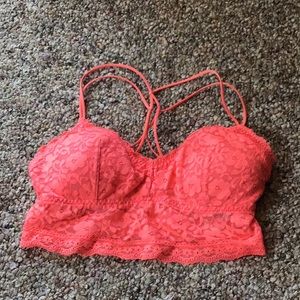 Bright coral bralette